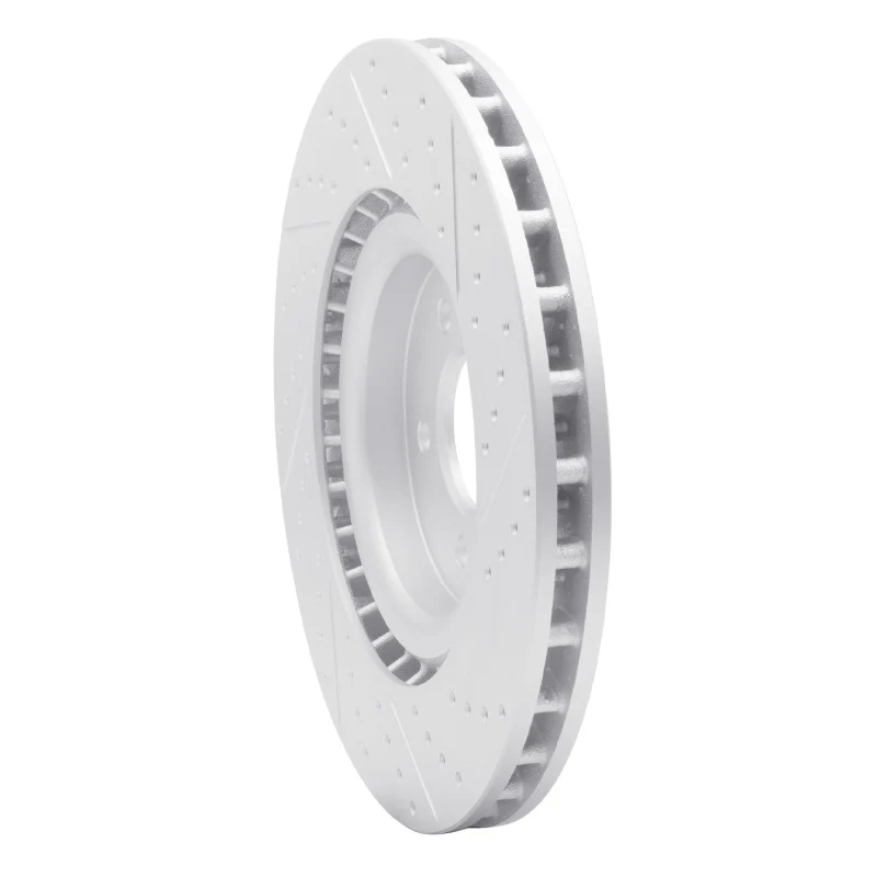 R1 07-14 Ford Mustang Front Left Drilled & Slotted Geo-Carbon Rotor - Image 4