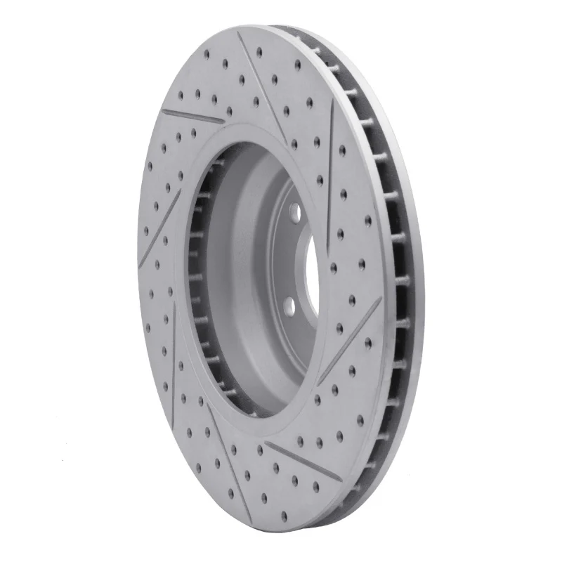 R1 07-15 BMW 335D Front Left Drilled & Slotted Geo-Carbon Rotor - Image 2