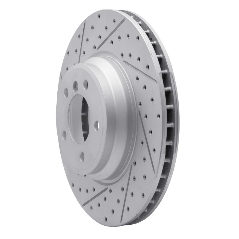 R1 07-15 BMW 335D Front Left Drilled & Slotted Geo-Carbon Rotor - Image 4