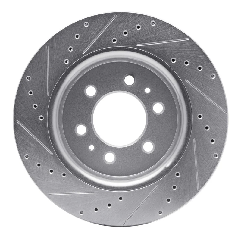 R1 07-21 Ford F-150 RWD Front Right Drilled & Slotted Silver Brake Rotor - Image 4