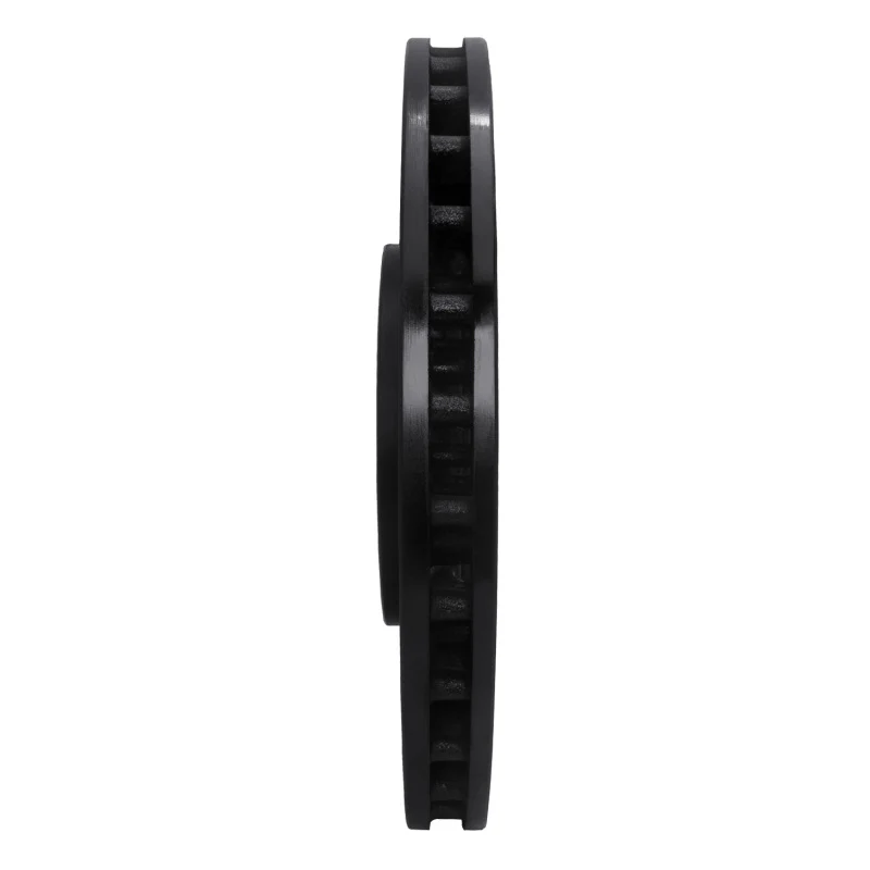 R1 08-15 Mitsubishi Lancer Front Left Drilled & Slotted Black Brake Rotor - Image 2