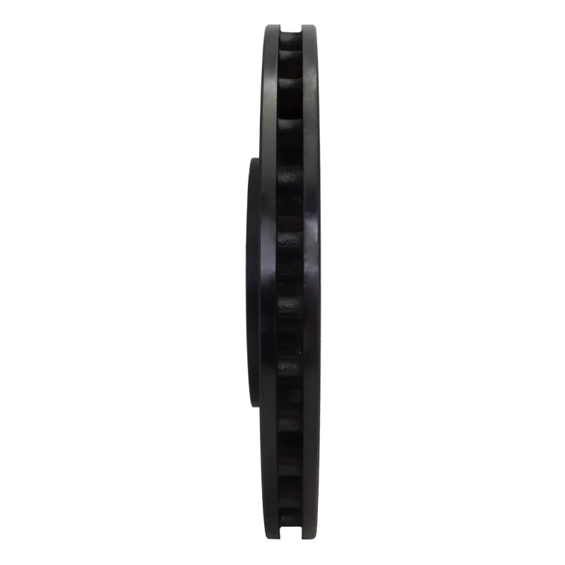 R1 08-15 Mitsubishi Lancer Front Right Drilled & Slotted Black Brake Rotor - Image 2
