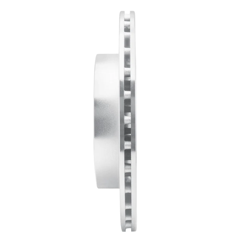 R1 08-15 Mitsubishi Lancer Rear Left Drilled & Slotted Silver Brake Rotor - Image 2