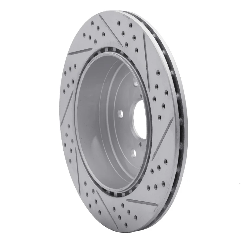 R1 08-20 Subaru WRX Sti Rear Left Drilled & Slotted Geo-Carbon Rotor - Image 2