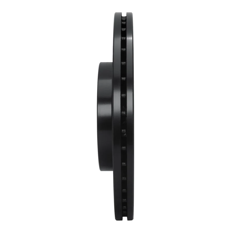 R1 09-15 Mitsubishi Lancer Front Right Drilled & Slotted Black Brake Rotor - Image 3