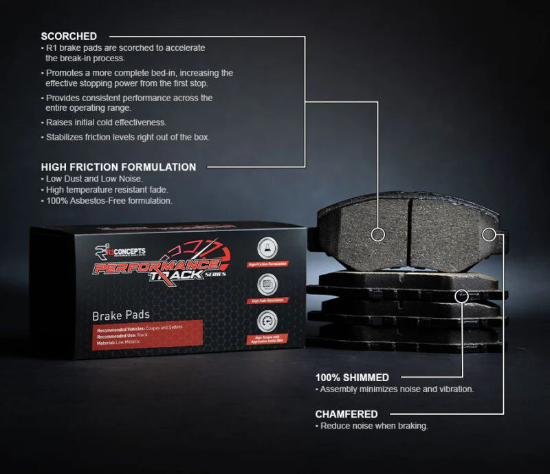 R1 09-20 Nissan 370Z Front Track/Street Brake Pads - Image 5