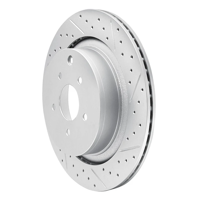 R1 09-24 Infiniti Q70 Rear Right Drilled & Slotted Geo-Carbon Rotor - Image 4