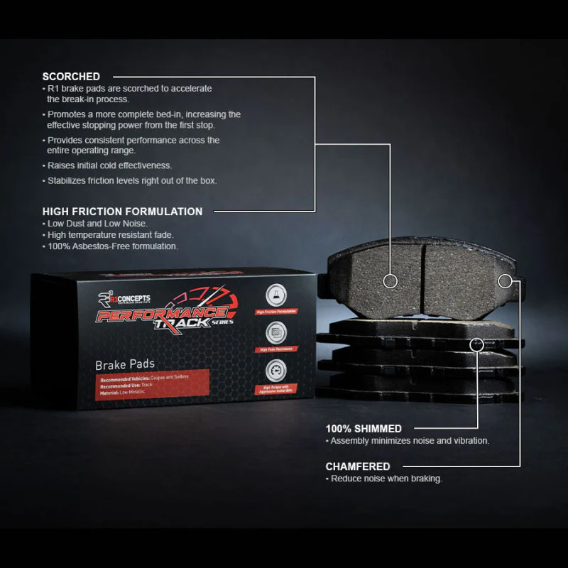 R1 09-24 Nissan GT-R Front Track/Street Brake Pads - Image 4