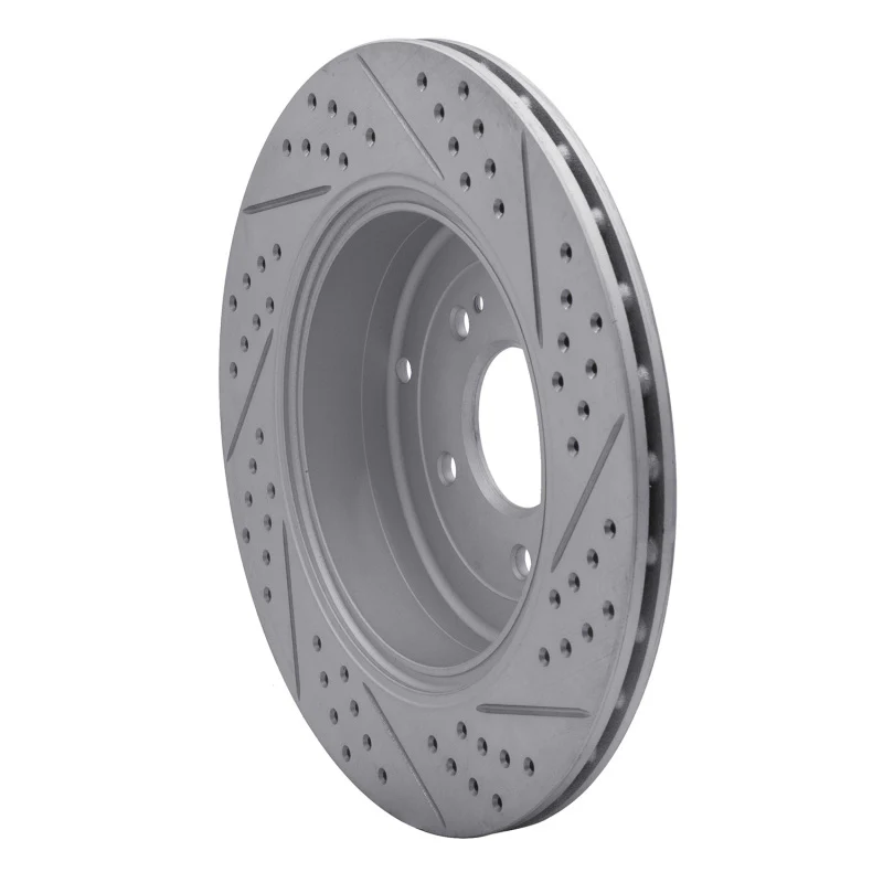 R1 10-16 Hyundai Genesis Coupe Rear Left Drilled & Slotted Geo-Carbon Rotor - Image 5