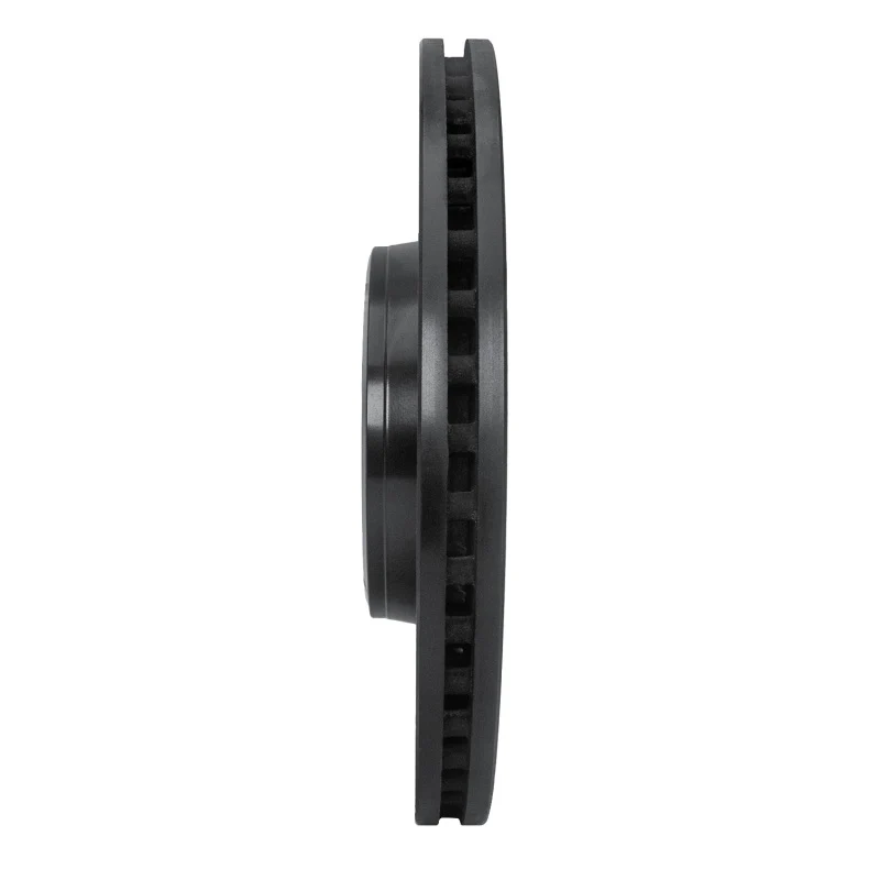 R1 12-20 Audi A7 Quattro Front Right Drilled & Slotted Black Brake Rotor - Image 4