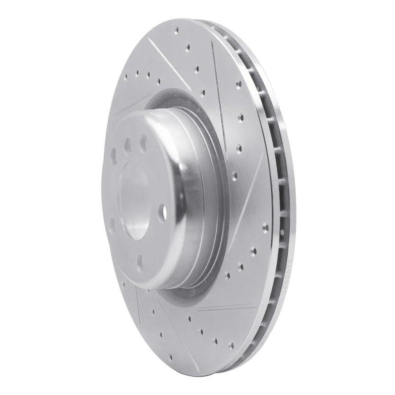 R1 12-20 BMW 118i (Mexico) Rear Right Drilled & Slotted Silver Brake Rotor - Image 5