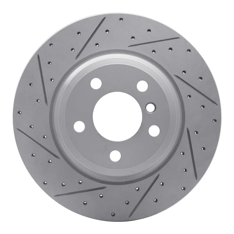 R1 12-20 BMW Activehybrid 3 Rear Left Drilled & Slotted Geo-Carbon Rotor