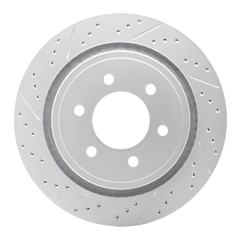 R1 12-20 Ford F-150 4WD Rear Left Drilled & Slotted Geo-Carbon Rotor