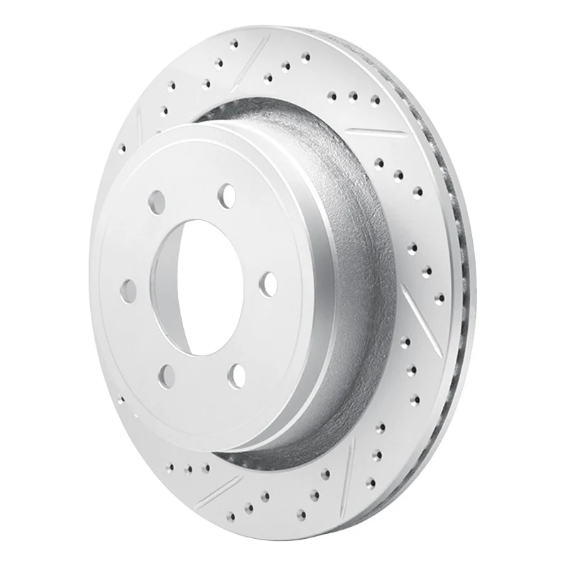 R1 12-20 Ford F-150 4WD Rear Left Drilled & Slotted Geo-Carbon Rotor - Image 3