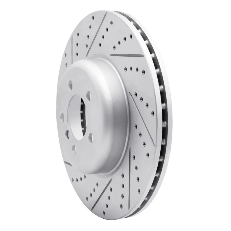 R1 13-20 BMW ActiveHybrid 3 Front Left Drilled & Slotted Geo-Carbon Rotor - Image 3