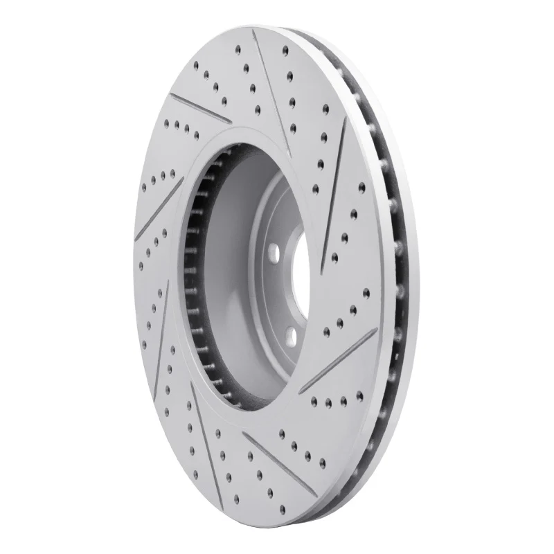R1 13-20 BMW ActiveHybrid 3 Front Left Drilled & Slotted Geo-Carbon Rotor - Image 5