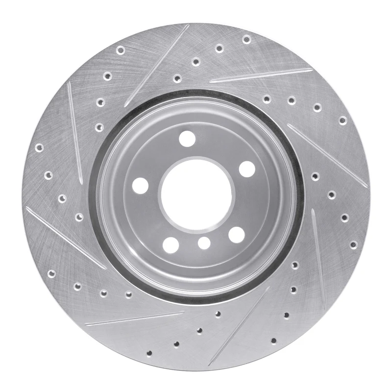 R1 13-21 BMW 230I xDrive Rear Right Drilled & Slotted Silver Brake Rotor - Image 3