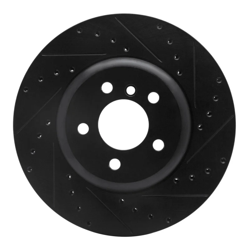 R1 13-21 BMW 428I xDrive Coupe & Convertible Rear Right Drilled & Slotted Black Brake Rotor