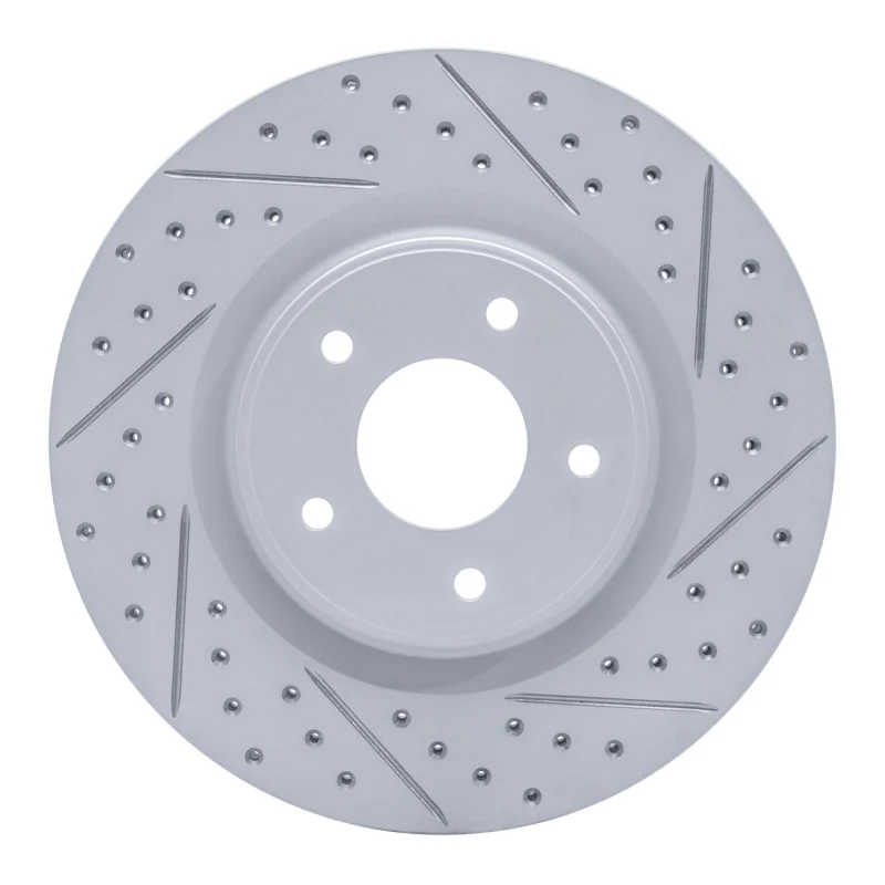R1 13-25 Infiniti Jx35 Front Right Drilled & Slotted Geo-Carbon Rotor