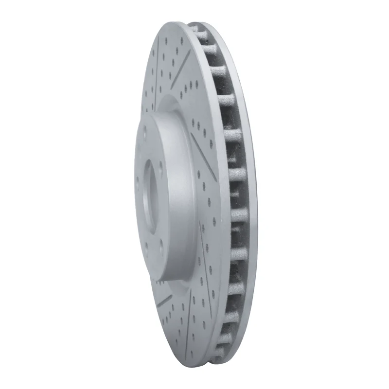 R1 14-19 Chevrolet Corvette Front Left Drilled & Slotted Geo-Carbon Rotor - Image 2