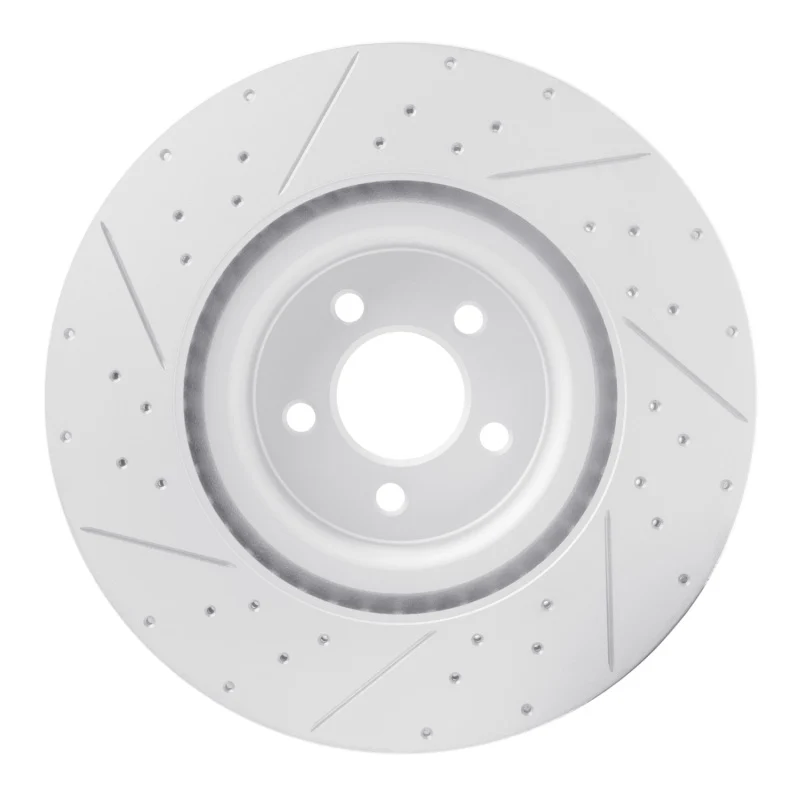 R1 15-23 Ford Mustang Front Right Drilled & Slotted Geo-Carbon Rotor - Image 4