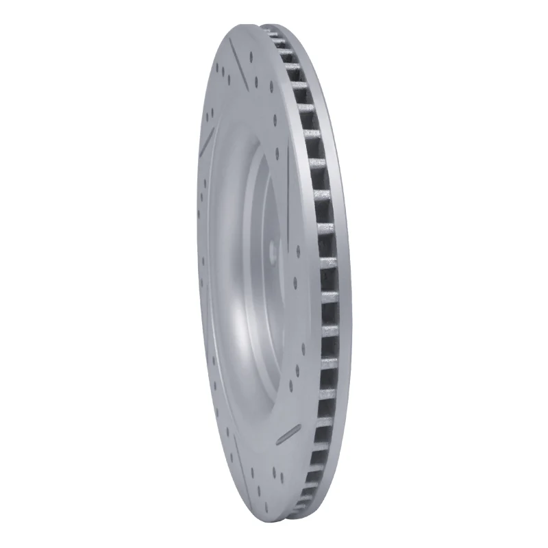 R1 15-23 Ford Mustang Rear Left Drilled & Slotted Geo-Carbon Rotor - Image 3