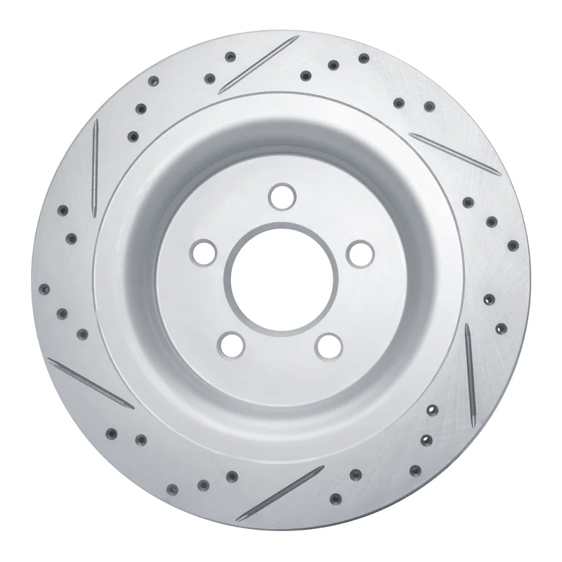 R1 15-23 Ford Mustang Rear Right Drilled & Slotted Geo-Carbon Rotor - Image 2