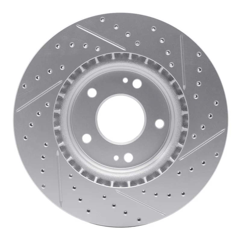 R1 15-26 Hyundai Elantra Front Right Drilled & Slotted Geo-Carbon Rotor - Image 5