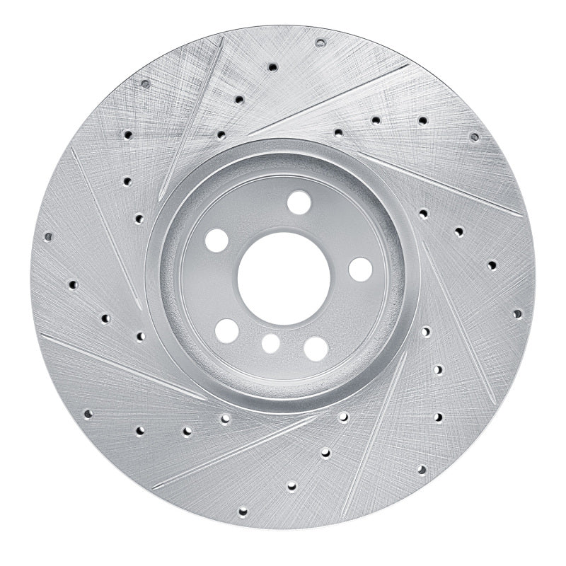 R1 16-25 BMW 430I Left Front Drilled & Slotted Silver Brake Rotor - Image 5