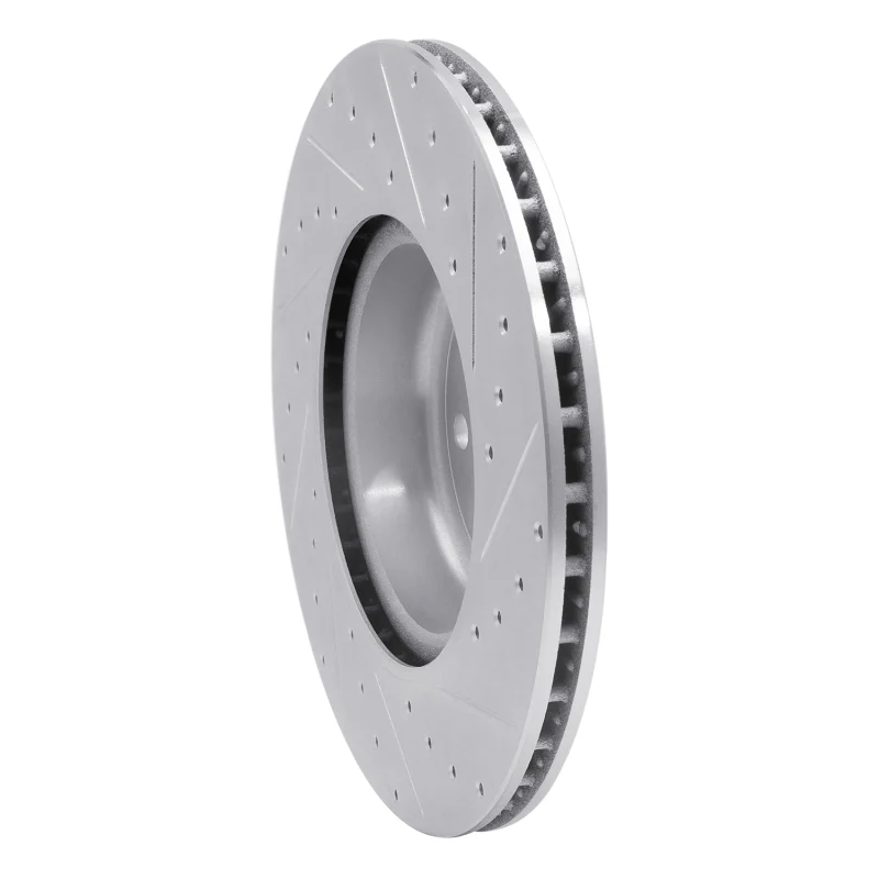 R1 16-25 BMW 540I xDrive Rear Left Drilled & Slotted Silver Brake Rotor - Image 5