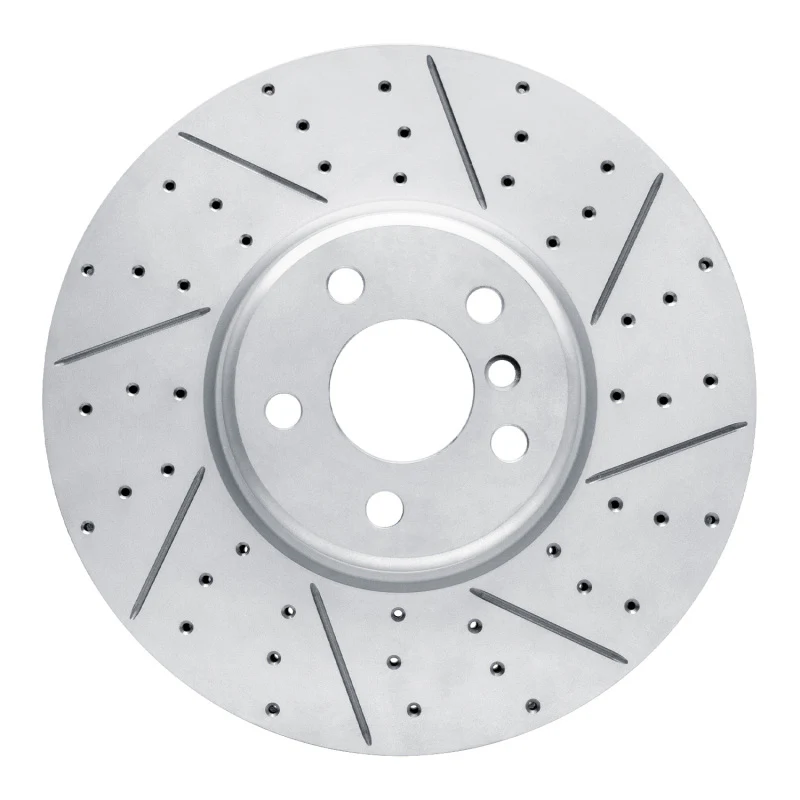R1 16-26 BMW 530I Left Front Drilled & Slotted Geo-Carbon Rotor