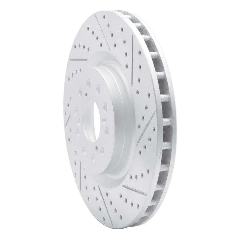 R1 17-26 Acura Integra Front Right Drilled & Slotted Geo-Carbon Rotor - Image 3
