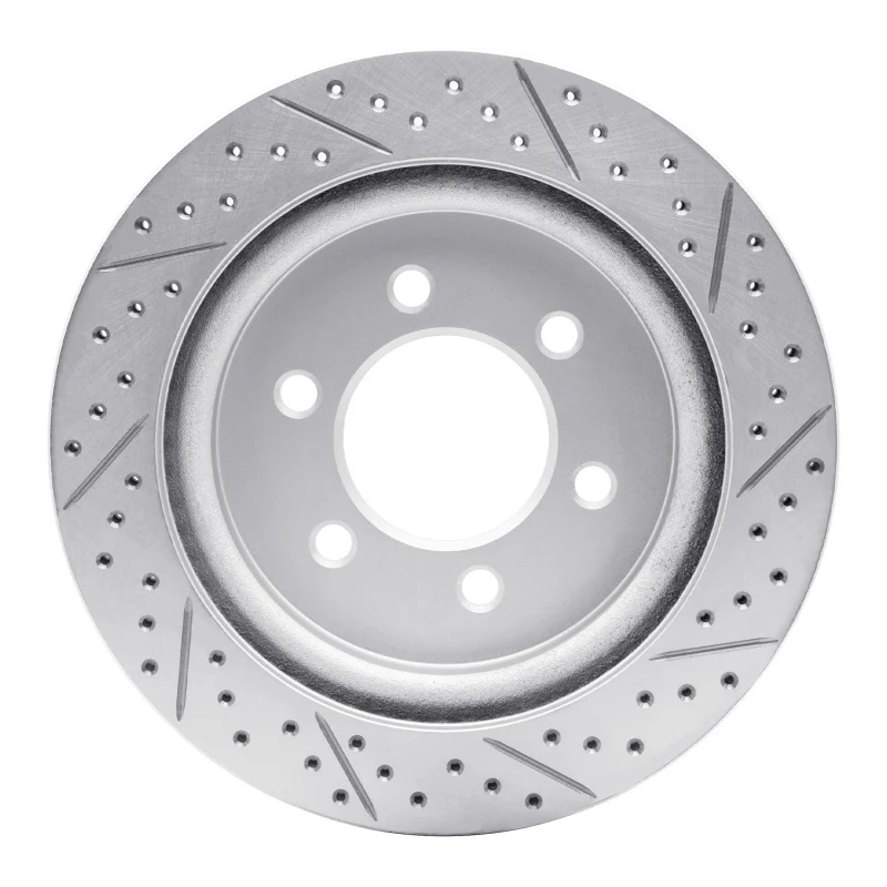 R1 18-21 Ford F-150 4WD Rear Left Drilled & Slotted Geo-Carbon Rotor - Image 4