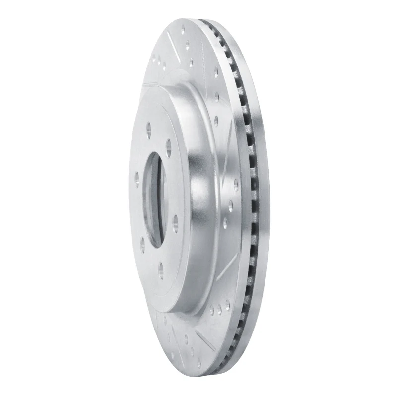 R1 18-21 Ford F-150 4WD Rear Right Drilled & Slotted Silver Brake Rotor - Image 3