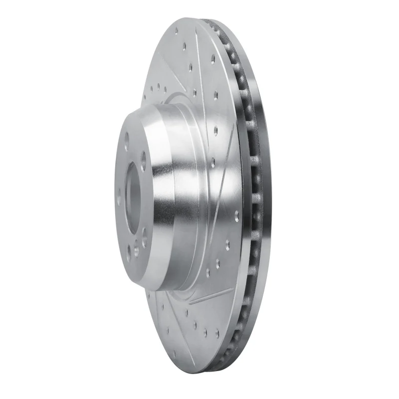 R1 18-25 BMW 430I Gran Coupe Front Right Drilled & Slotted Silver Brake Rotor - Image 2