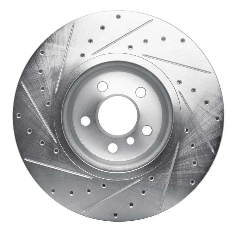 R1 18-25 BMW 430I Gran Coupe Front Right Drilled & Slotted Silver Brake Rotor - Image 4