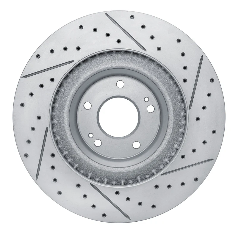 R1 19-22 Hyundai Veloster N Front Left Drilled & Slotted Geo-Carbon Rotor - Image 2
