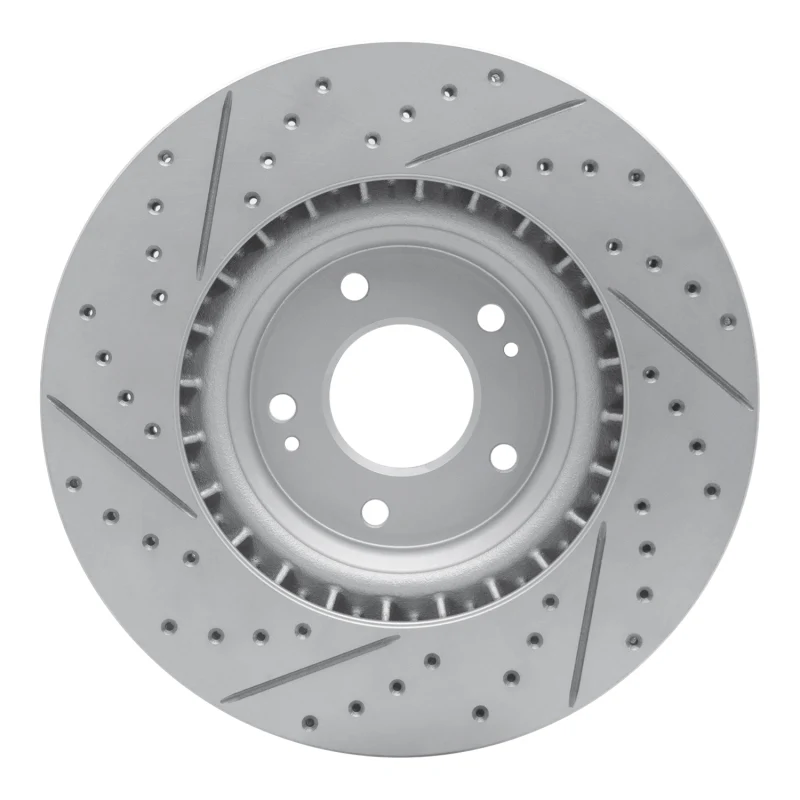 R1 19-22 Hyundai Veloster N Front Right Drilled & Slotted Geo-Carbon Rotor - Image 4