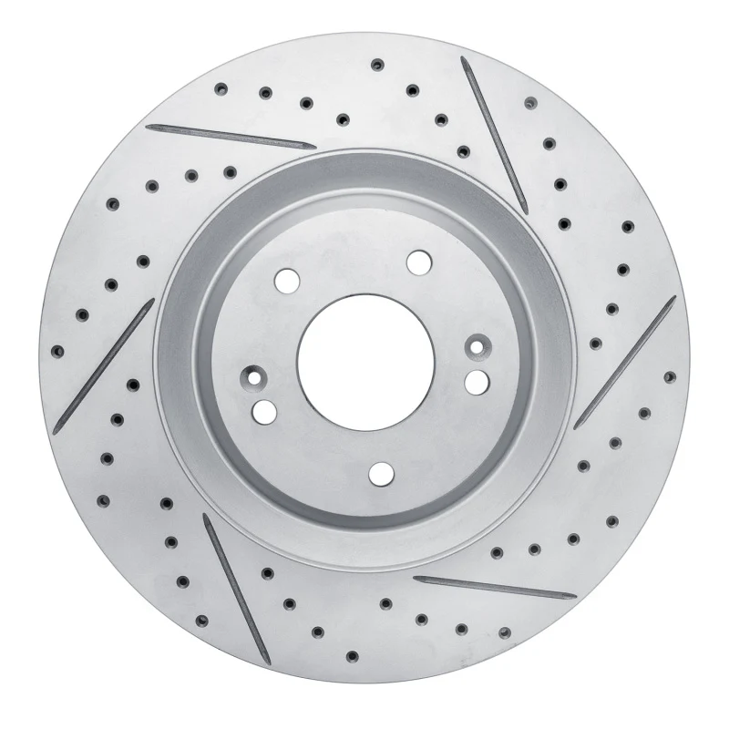 R1 19-22 Hyundai Veloster N Front Right Drilled & Slotted Geo-Carbon Rotor