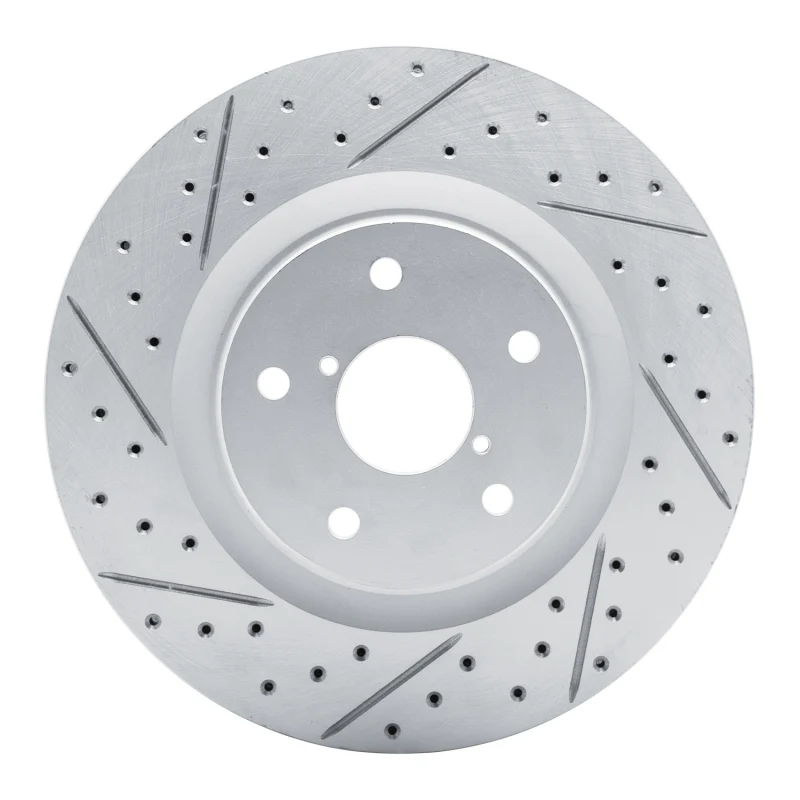 R1 20-25 Subaru WRX Front Left Drilled & Slotted Geo-Carbon Rotor
