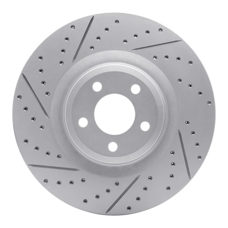 R1 20-26 Ford Explorer Front Left Drilled & Slotted Geo-Carbon Rotor