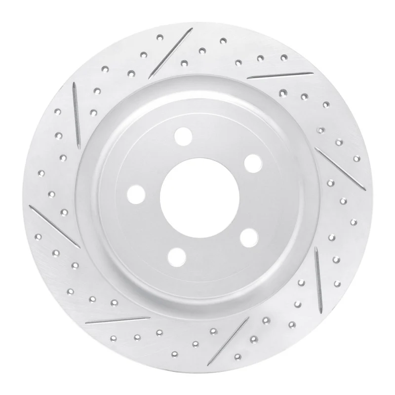R1 20-26 Ford Mustang Rear Left Drilled & Slotted Geo-Carbon Rotor
