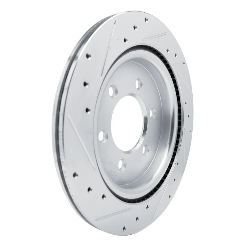 R1 21-25 Ford F-150 4WD Rear Right Drilled & Slotted Silver Brake Rotor - Image 5