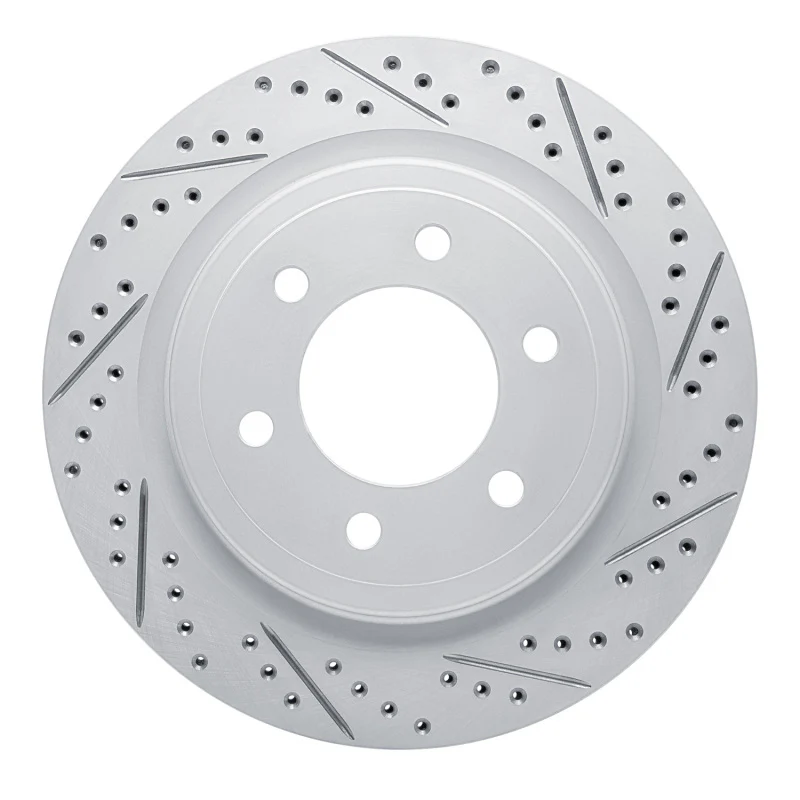 R1 21-26 Ford F-150 4WD Rear Right Drilled & Slotted Geo-Carbon Rotor