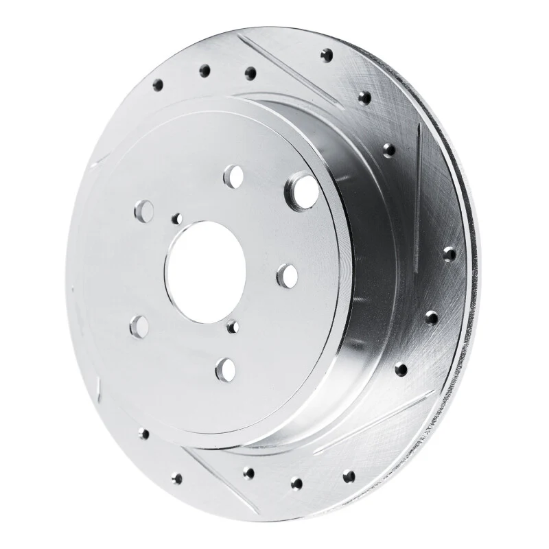 R1 22-25 Subaru WRX Rear Right Drilled & Slotted Silver Brake Rotor - Image 4
