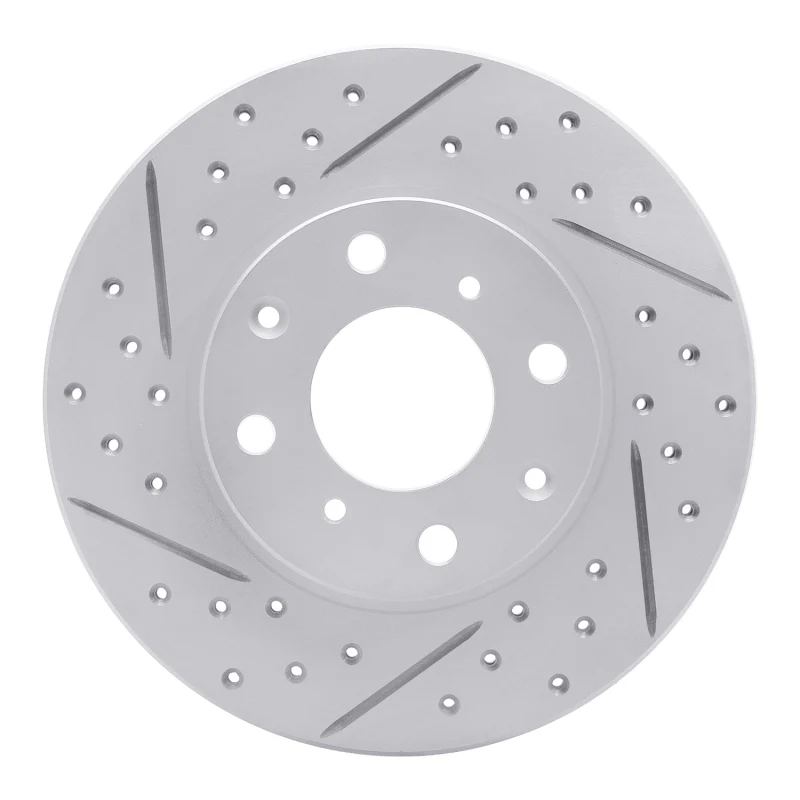 R1 86-91 Acura Integra Front Left Drilled & Slotted Geo-Carbon Rotor