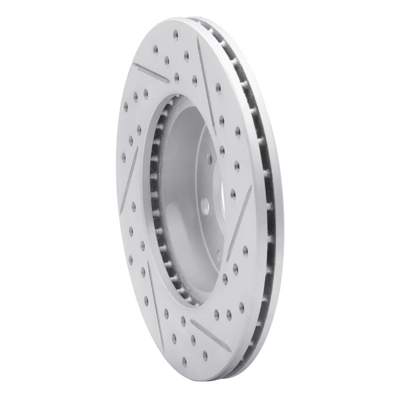 R1 86-91 Acura Integra Front Left Drilled & Slotted Geo-Carbon Rotor - Image 2