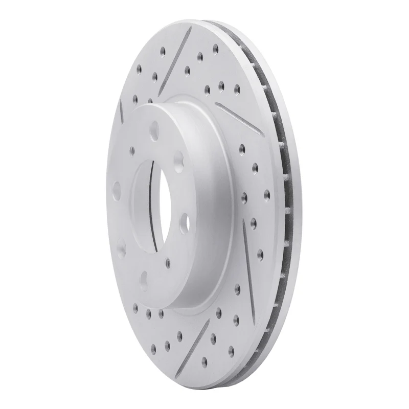 R1 86-91 Acura Integra Front Left Drilled & Slotted Geo-Carbon Rotor - Image 5