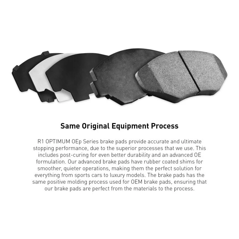 R1 88-00 Honda CRX Front R1 Optimum OE Brake Pads - Image 4