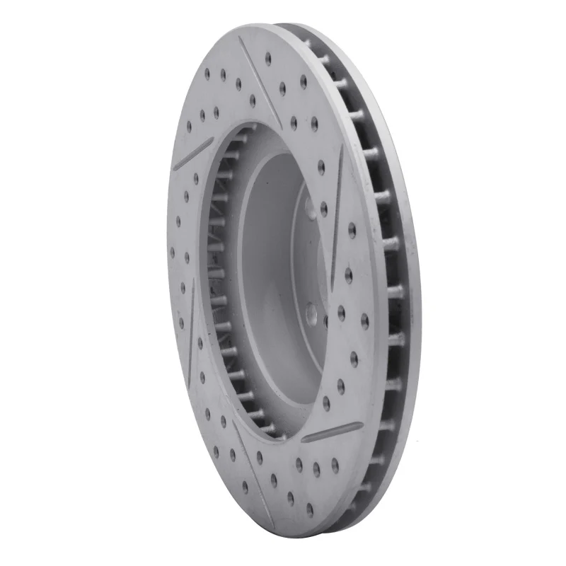 R1 90-01 Subaru Impreza Front Left Drilled & Slotted Geo-Carbon Rotor - Image 5